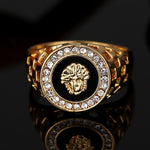 top ring fashion hip pop Head Medusa - jewelery-light