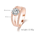 Flower Ring bague Engagement  Rings for Women wedding ring - jewelery-light