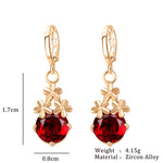 New Crystal Flower Drop Earrings - jewelery-light