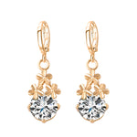 New Crystal Flower Drop Earrings - jewelery-light