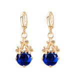 New Crystal Flower Drop Earrings - jewelery-light