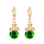 New Crystal Flower Drop Earrings - jewelery-light