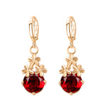 New Crystal Flower Drop Earrings - jewelery-light