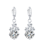 New Crystal Flower Drop Earrings - jewelery-light