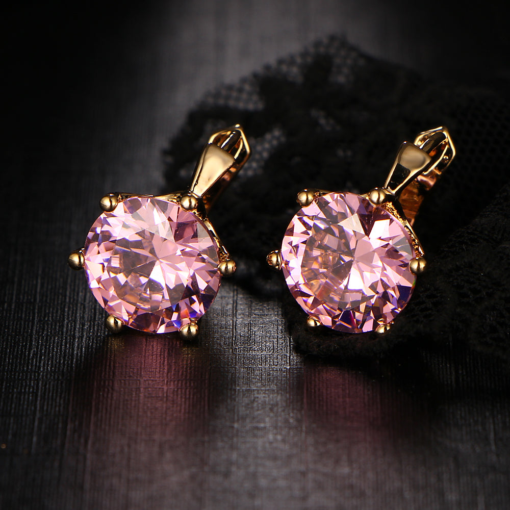 Crystal Flower Stud Earrings for Women Wedding Love Earring - jewelery-light