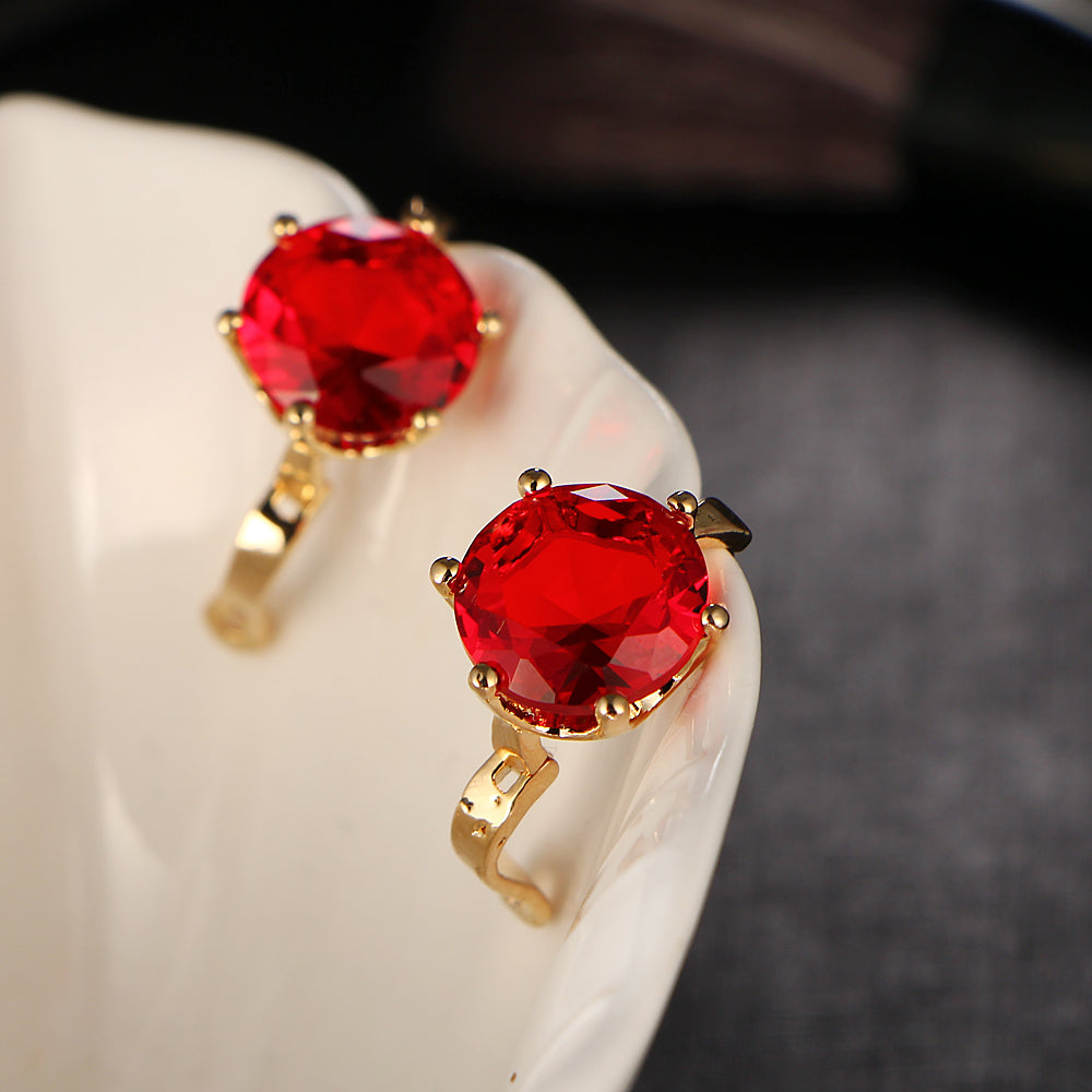 Crystal Flower Stud Earrings for Women Wedding Love Earring - jewelery-light