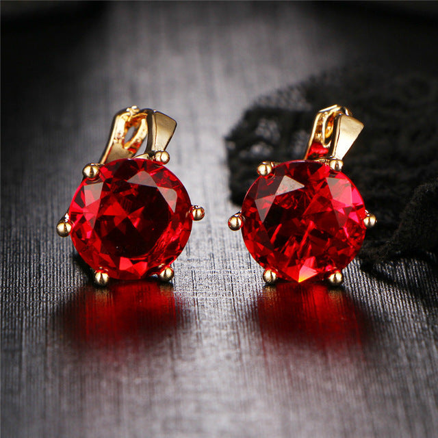 Crystal Flower Stud Earrings for Women Wedding Love Earring - jewelery-light