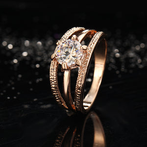 Flower Ring bague Engagement  Rings for Women wedding ring - jewelery-light