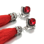 Crystal Long Tassel Drop Earrings For Women - jewelery-light