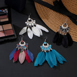 Multicolor Feather Earrings For Women - jewelery-light