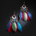 Multicolor Feather Earrings For Women - jewelery-light