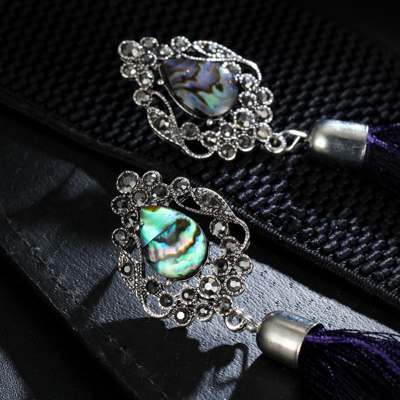 Crystal Long Tassel Drop Earrings For Women - jewelery-light
