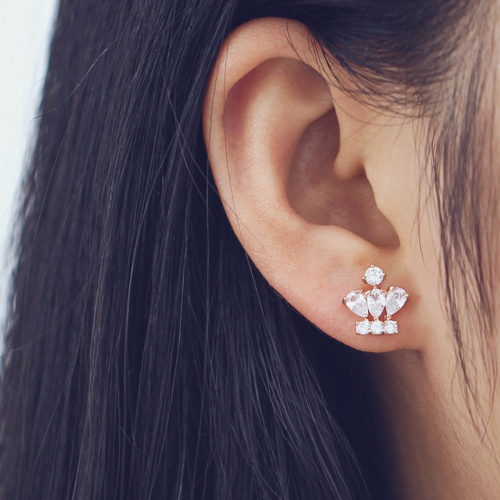 Crown Stud Earrings For Women - jewelery-light