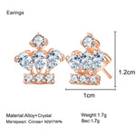 Crown Stud Earrings For Women - jewelery-light