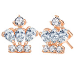 Crown Stud Earrings For Women - jewelery-light