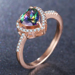 Heart Crystal Wedding Rings For Women - jewelery-light