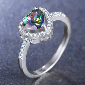 Heart Crystal Wedding Rings For Women - jewelery-light