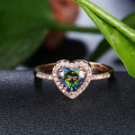 Heart Crystal Wedding Rings For Women - jewelery-light