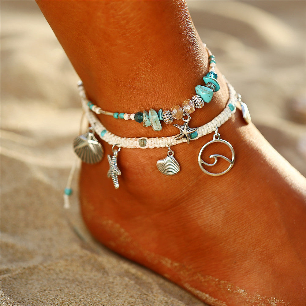 Vintage Handmade Weave Rope Anklet Bracelets Beach Charm Jewelry - jewelery-light