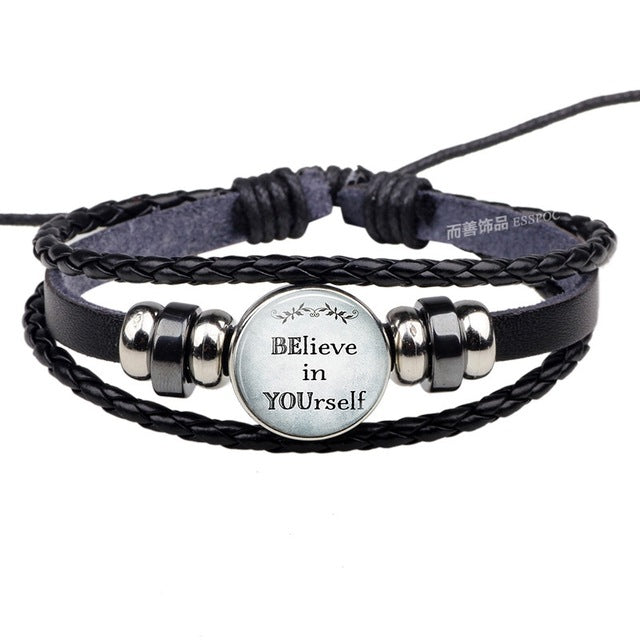 Believe In Yourself Bracelet Inspirational Quote - jewelery-light