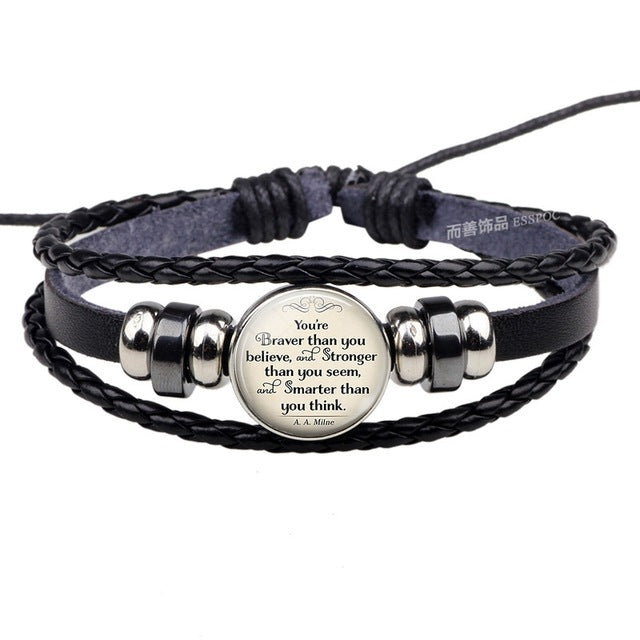 Believe In Yourself Bracelet Inspirational Quote - jewelery-light