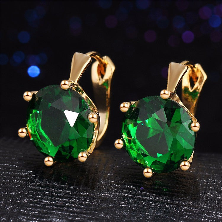Crystal Flower Stud Earrings for Women Wedding Love Earring - jewelery-light