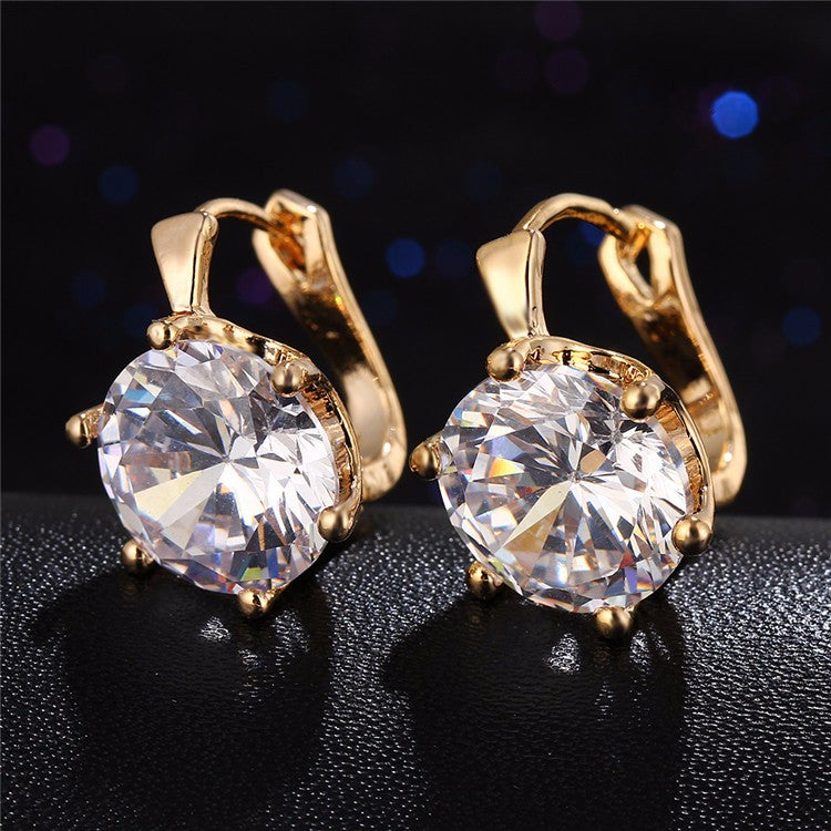 Crystal Flower Stud Earrings for Women Wedding Love Earring - jewelery-light