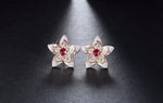 Cute Flower Crystal Stud Earring - jewelery-light