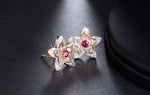 Cute Flower Crystal Stud Earring - jewelery-light